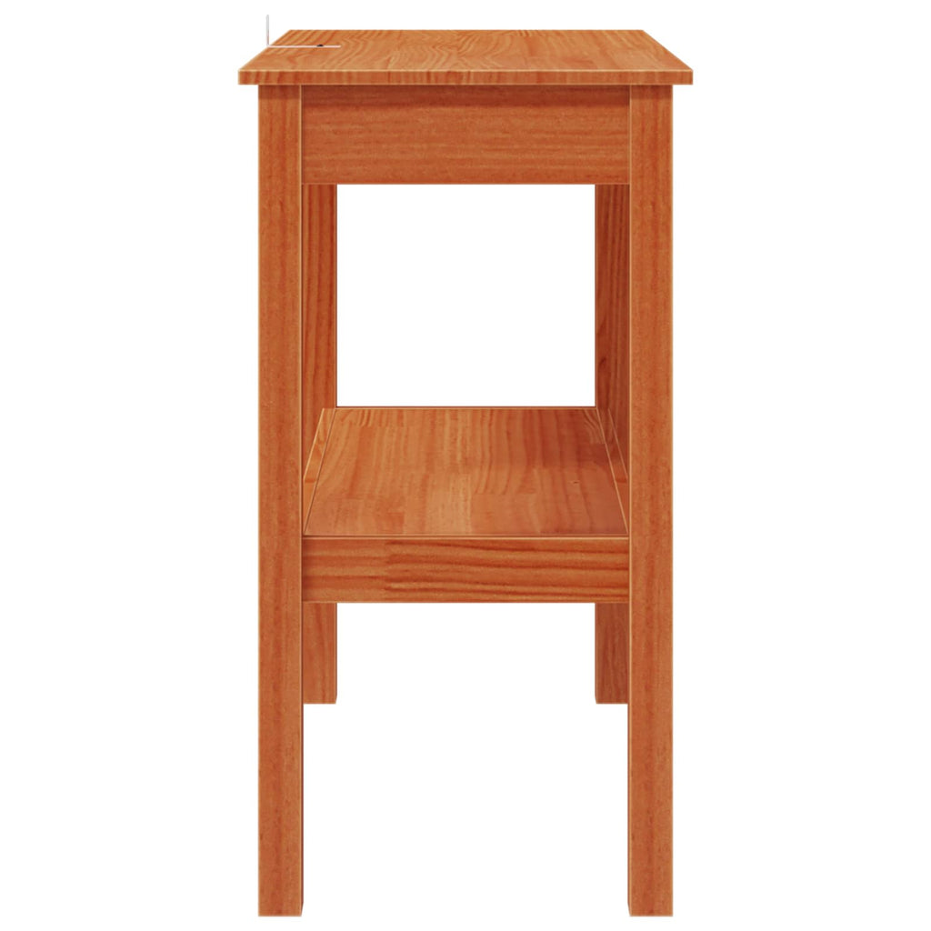 Tavolo consolle con lo scaffale Marrone Cera 80 x 40 x 75 cm