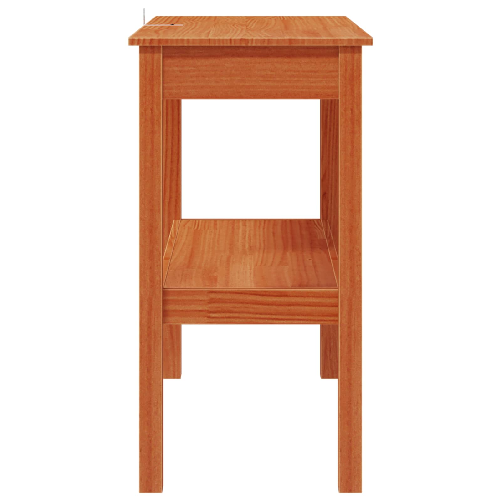 Tavolo consolle con lo scaffale Marrone Cera 80 x 40 x 75 cm