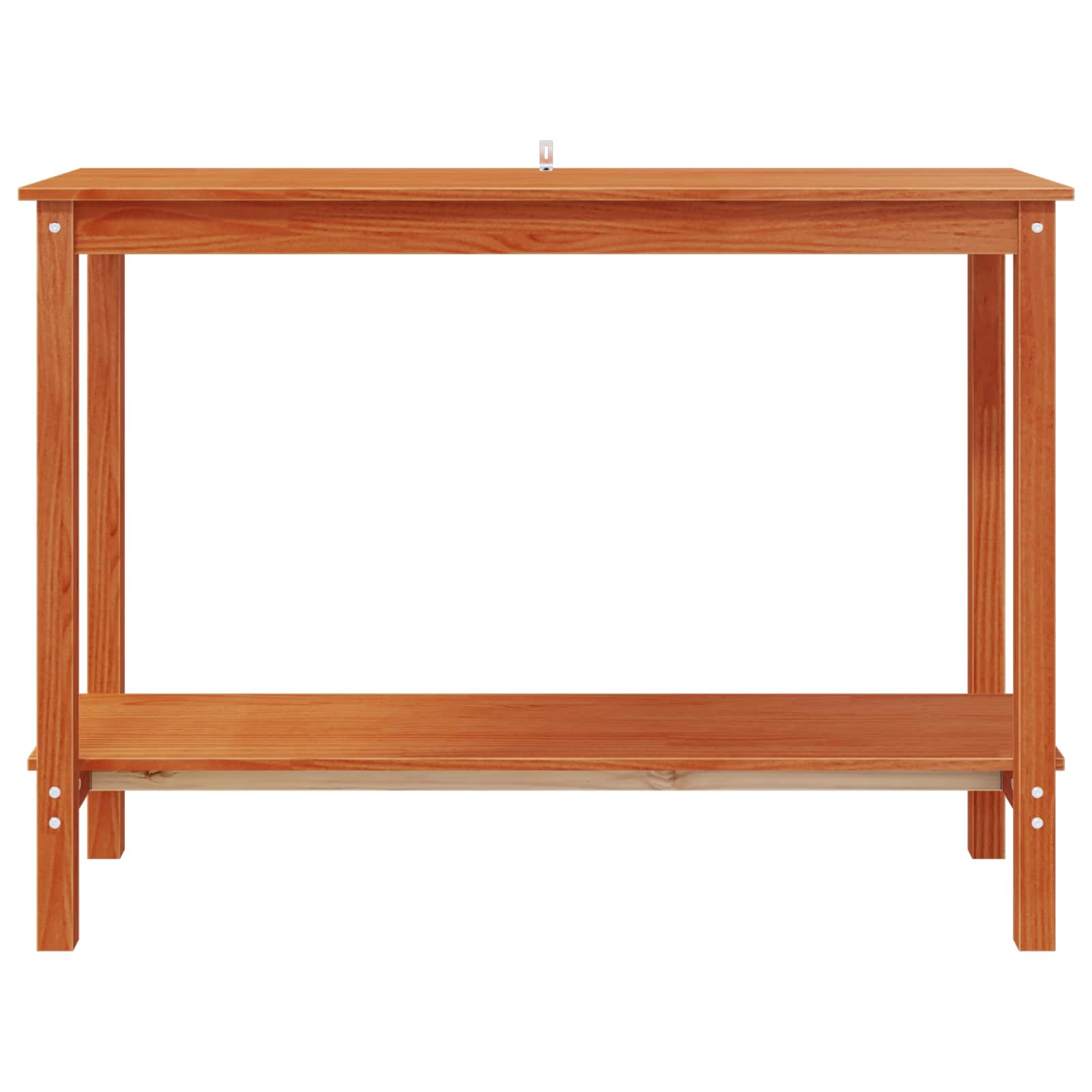 Tavolo consolle con lo scaffale Marrone Cera 110 x 40 x 80 cm
