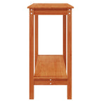 Tavolo consolle con lo scaffale Marrone Cera 110 x 40 x 80 cm