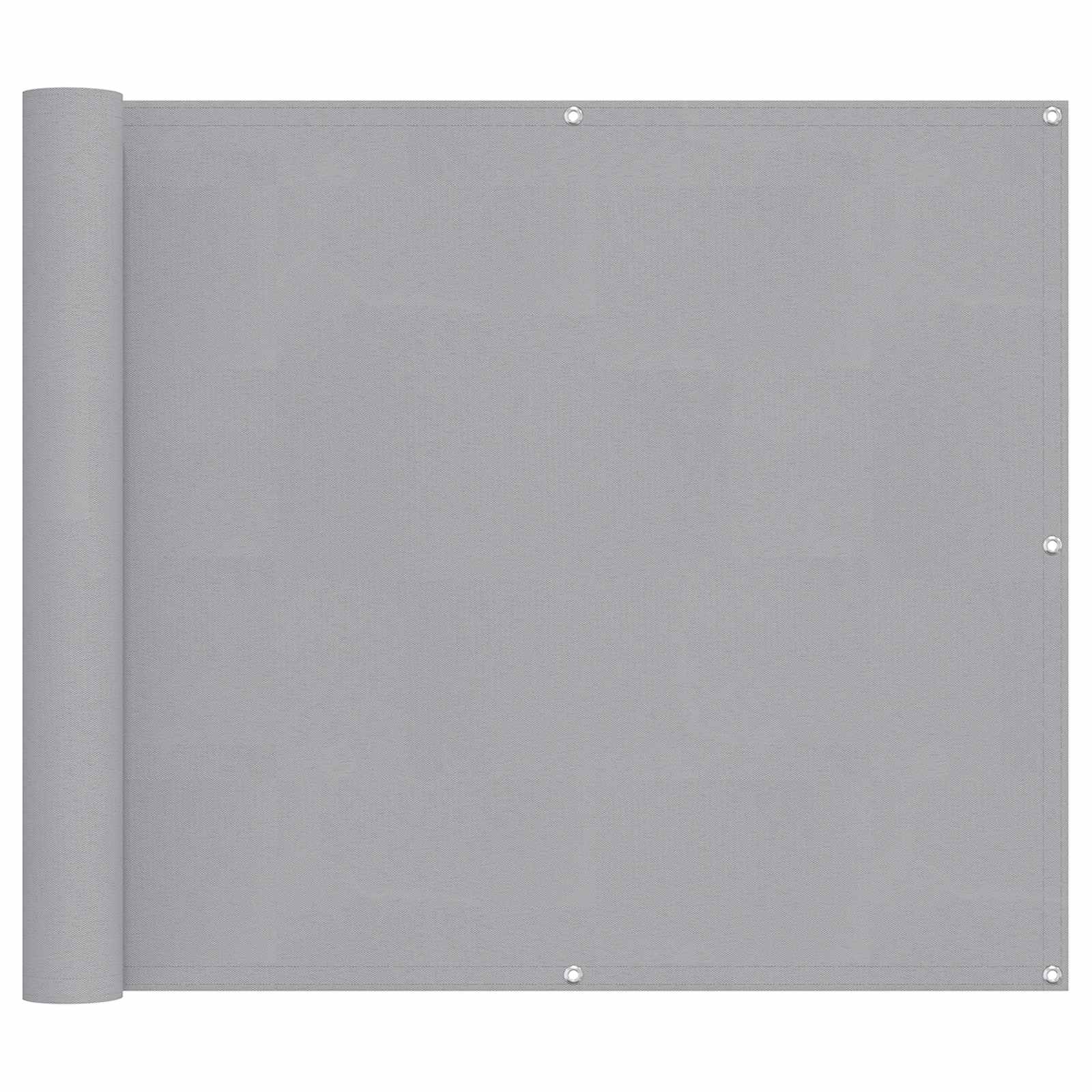 Schermo da balcone Grigio chiaro 100 x 500 cm Tessuto Oxford