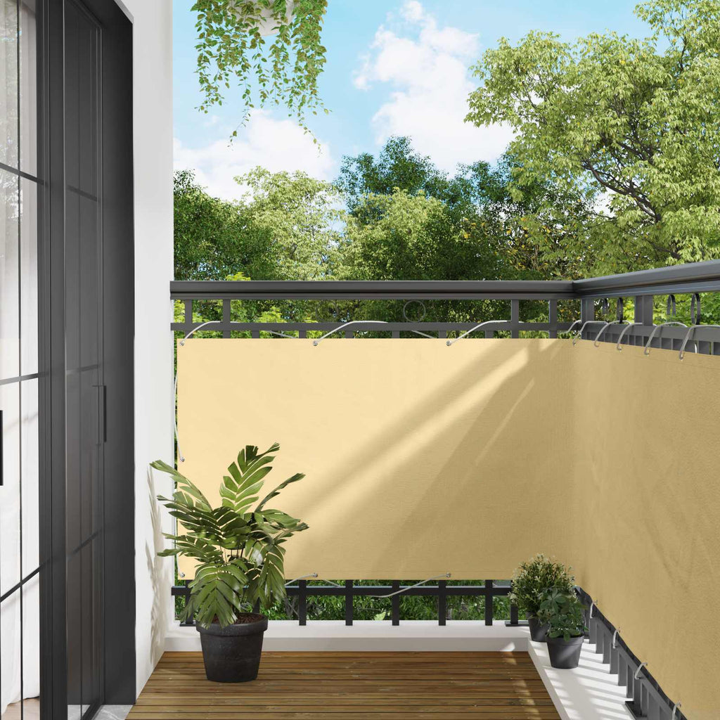 Schermo da balcone Sabbia 100 x 600 cm Tessuto Oxford