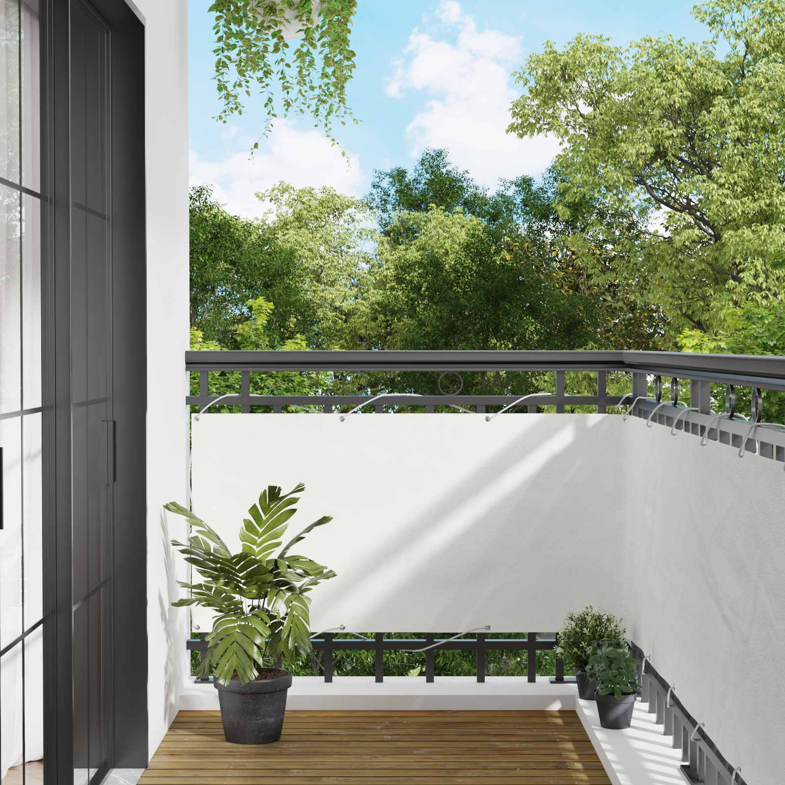Schermo da balcone Bianco 75 x 200 cm