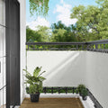 Schermo da balcone Bianco 100 x 400 cm Tessuto Oxford