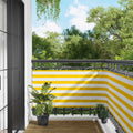 Schermo da balcone Giallo e Bianco 75 x 200 cm