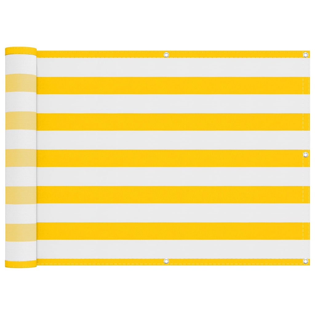 Schermo da balcone Giallo e Bianco 75 x 200 cm