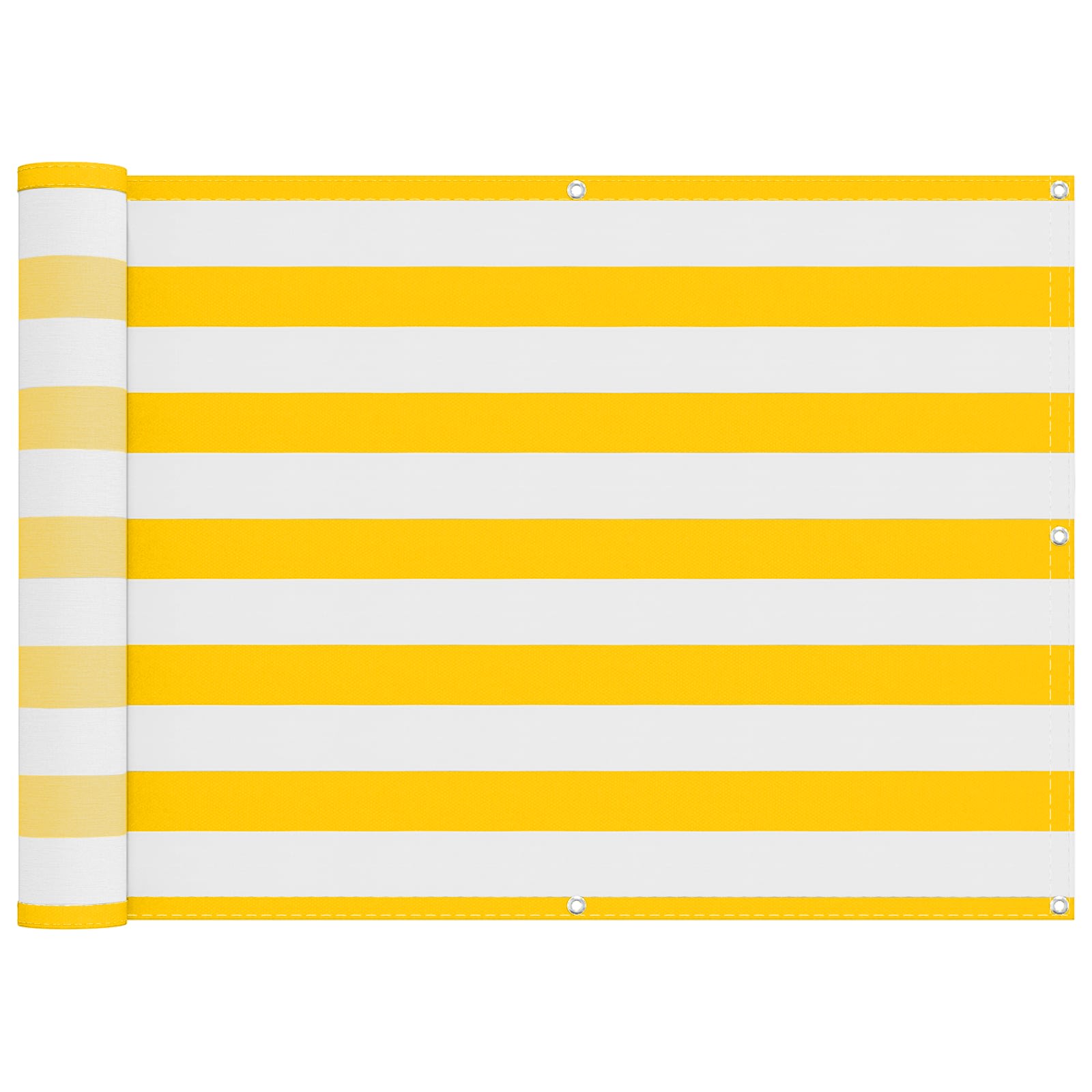 Schermo da balcone Giallo e Bianco 75 x 200 cm