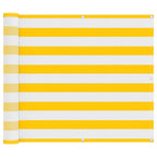 Schermo da balcone Giallo e Bianco 100 x 800 cm Tessuto Oxford