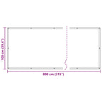 Schermo da balcone Giallo e Bianco 100 x 800 cm Tessuto Oxford