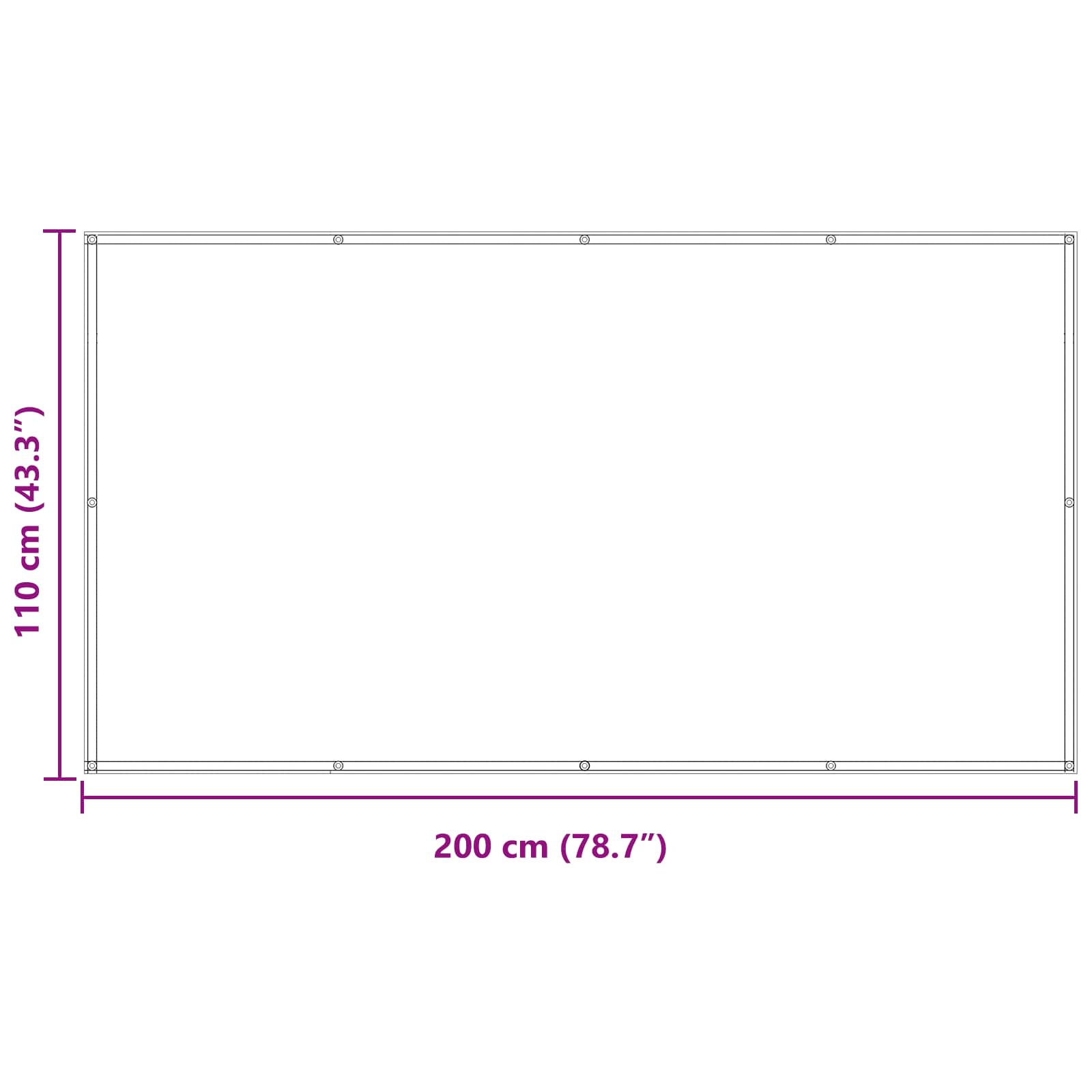 Schermo da balcone Giallo e Bianco 110 x 200 cm Tessuto Oxford