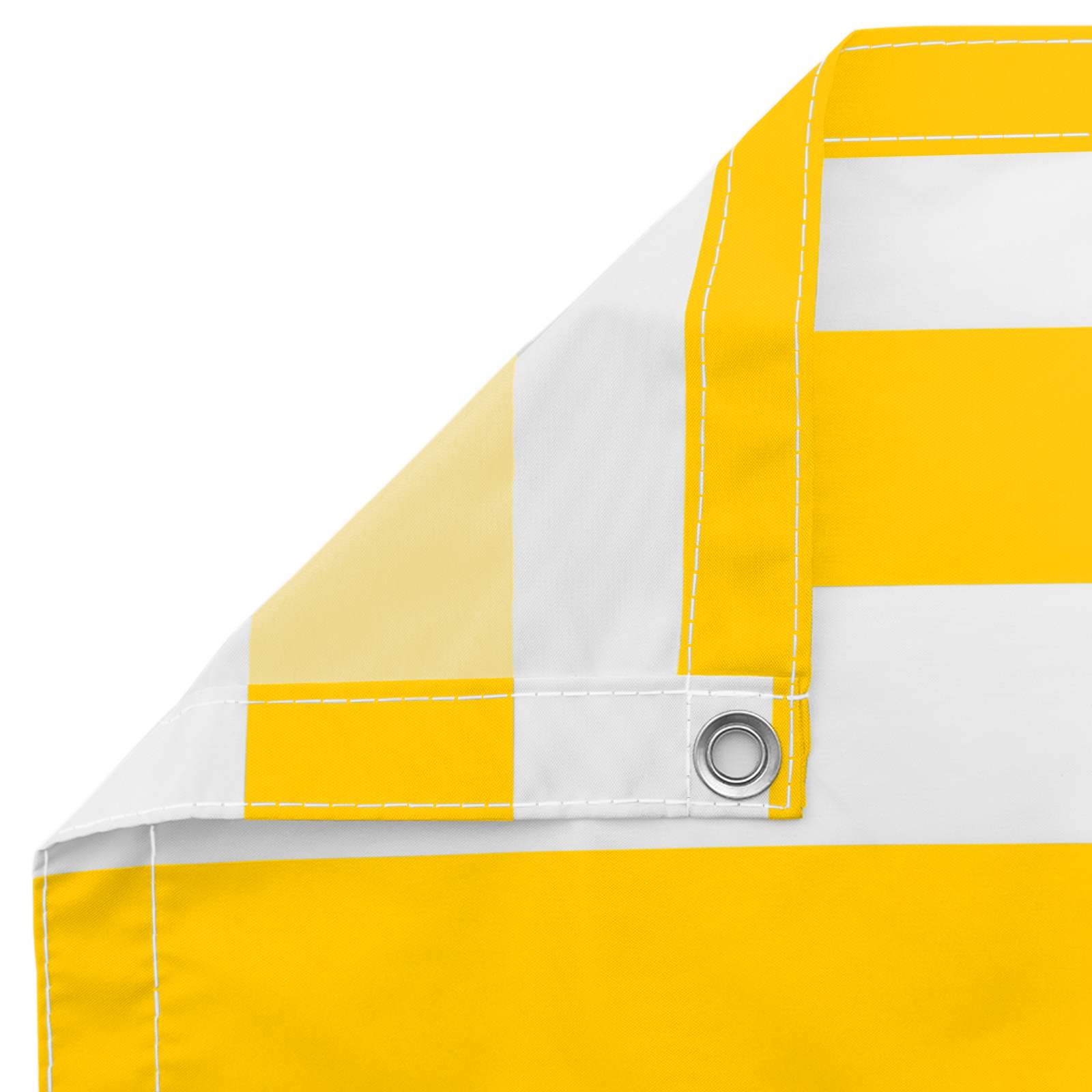 Schermo da balcone Giallo e Bianco 110 x 600 cm Tessuto Oxford