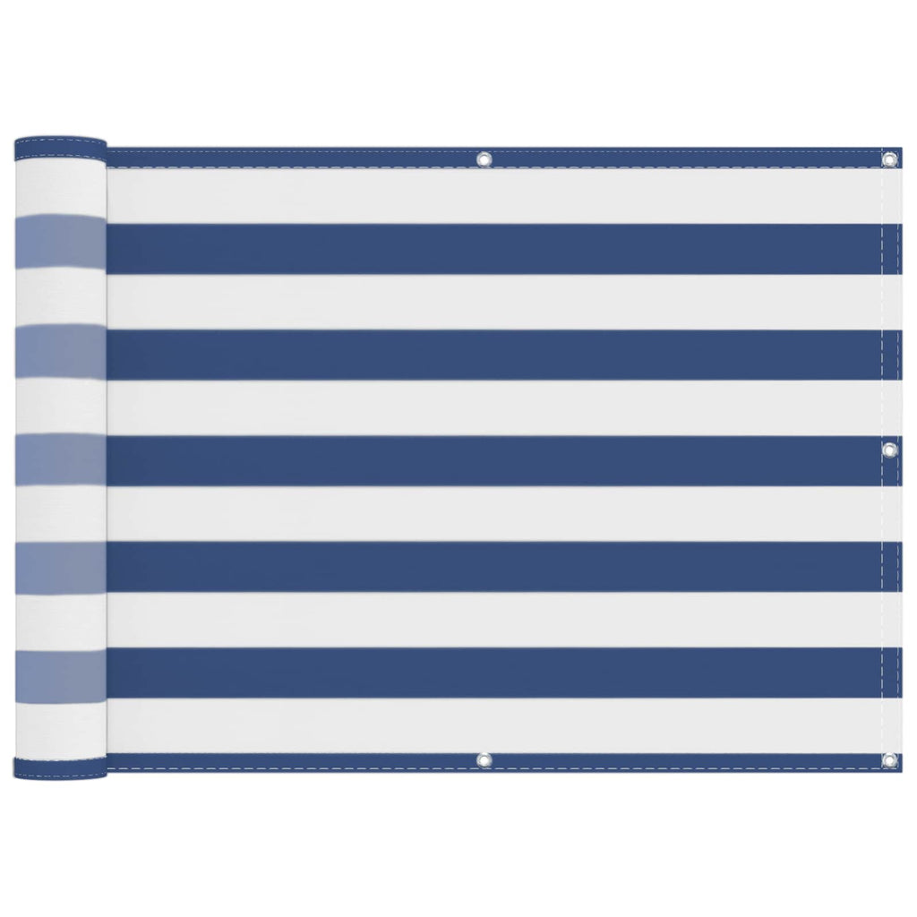 Schermo da balcone Blu e Bianco 75 x 200 cm