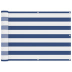 Schermo da balcone Blu e Bianco 75 x 200 cm