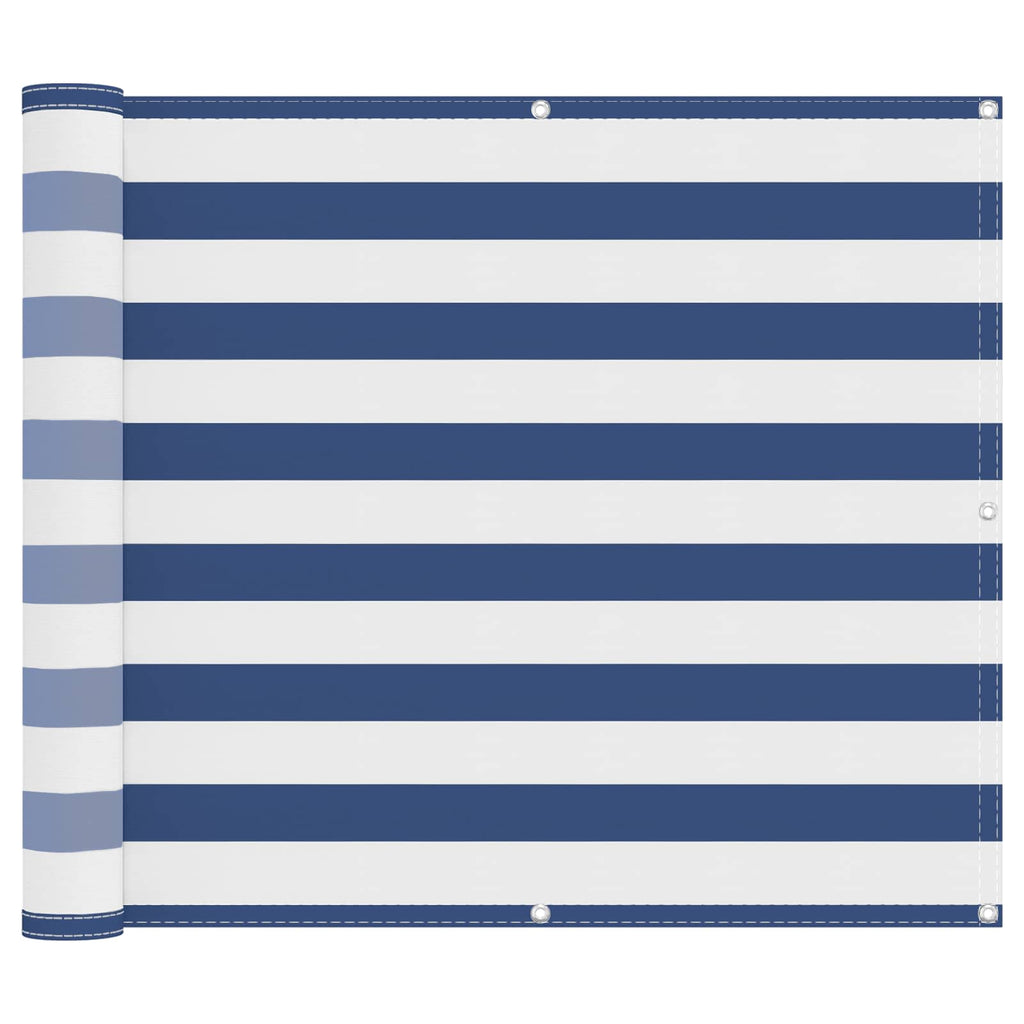 Schermo da balcone Blu e Bianco 100 x 200 cm Tessuto Oxford