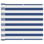 Schermo da balcone Blu e Bianco 100 x 200 cm Tessuto Oxford