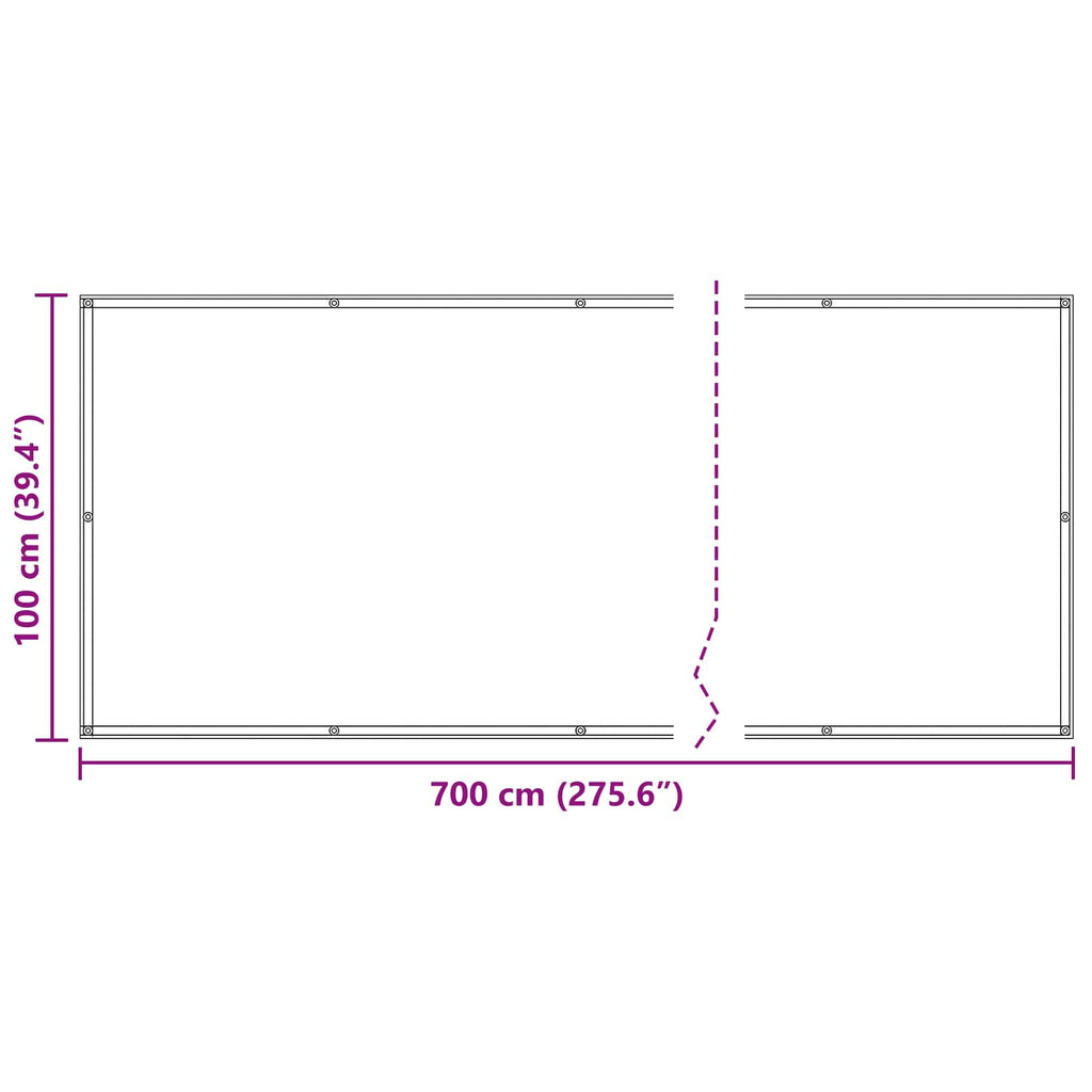 Schermo da balcone Blu e Bianco 100 x 700 cm Tessuto Oxford