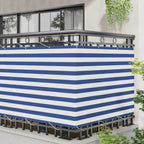 Schermo da balcone Blu e Bianco 110 x 200 cm Tessuto Oxford