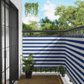 Schermo da balcone Blu e Bianco 120 x 200 cm