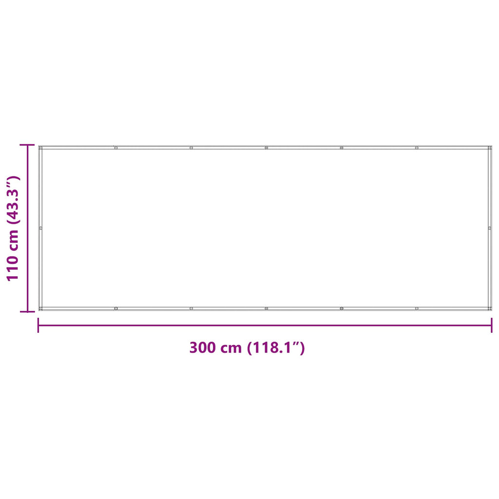 Schermo da balcone Arancione e Marrone 110 x 300 cm