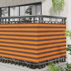 Schermo da balcone Arancione e Marrone 110 x 1000 cm