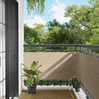 Schermo da balcone Beige 75 x 200 cm Oxford alu rivestito in PU