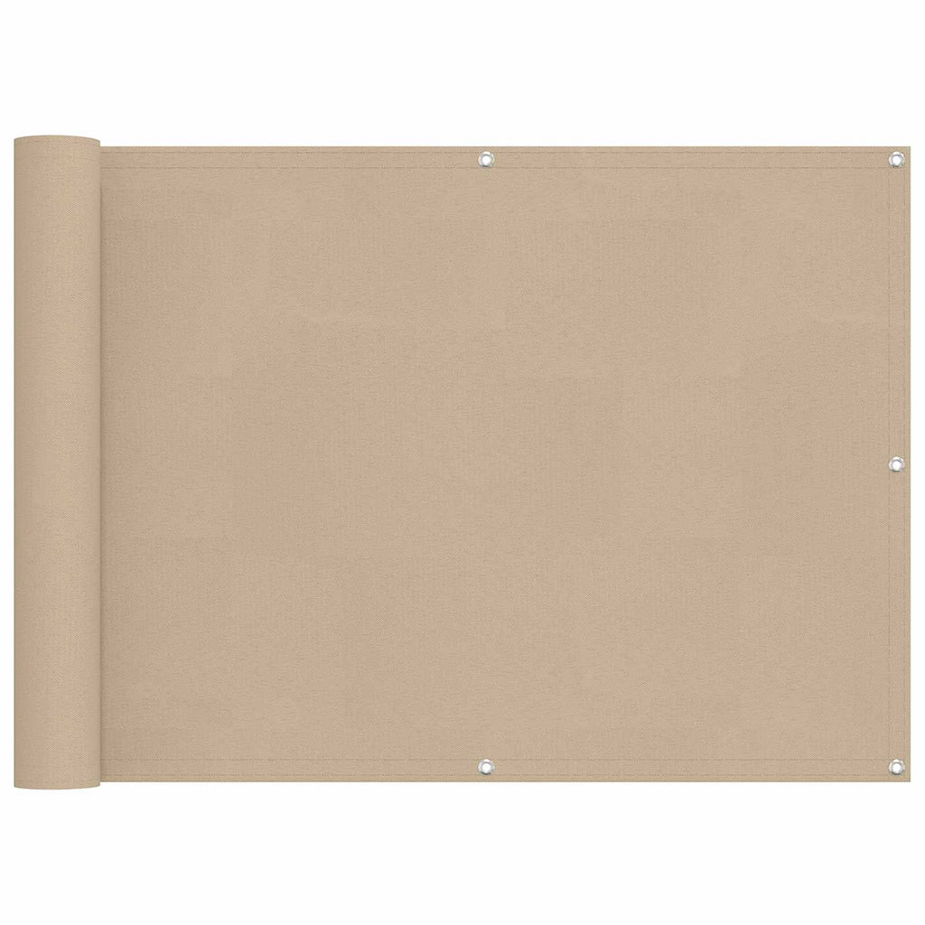 Schermo da balcone Beige 75 x 200 cm Oxford alu rivestito in PU