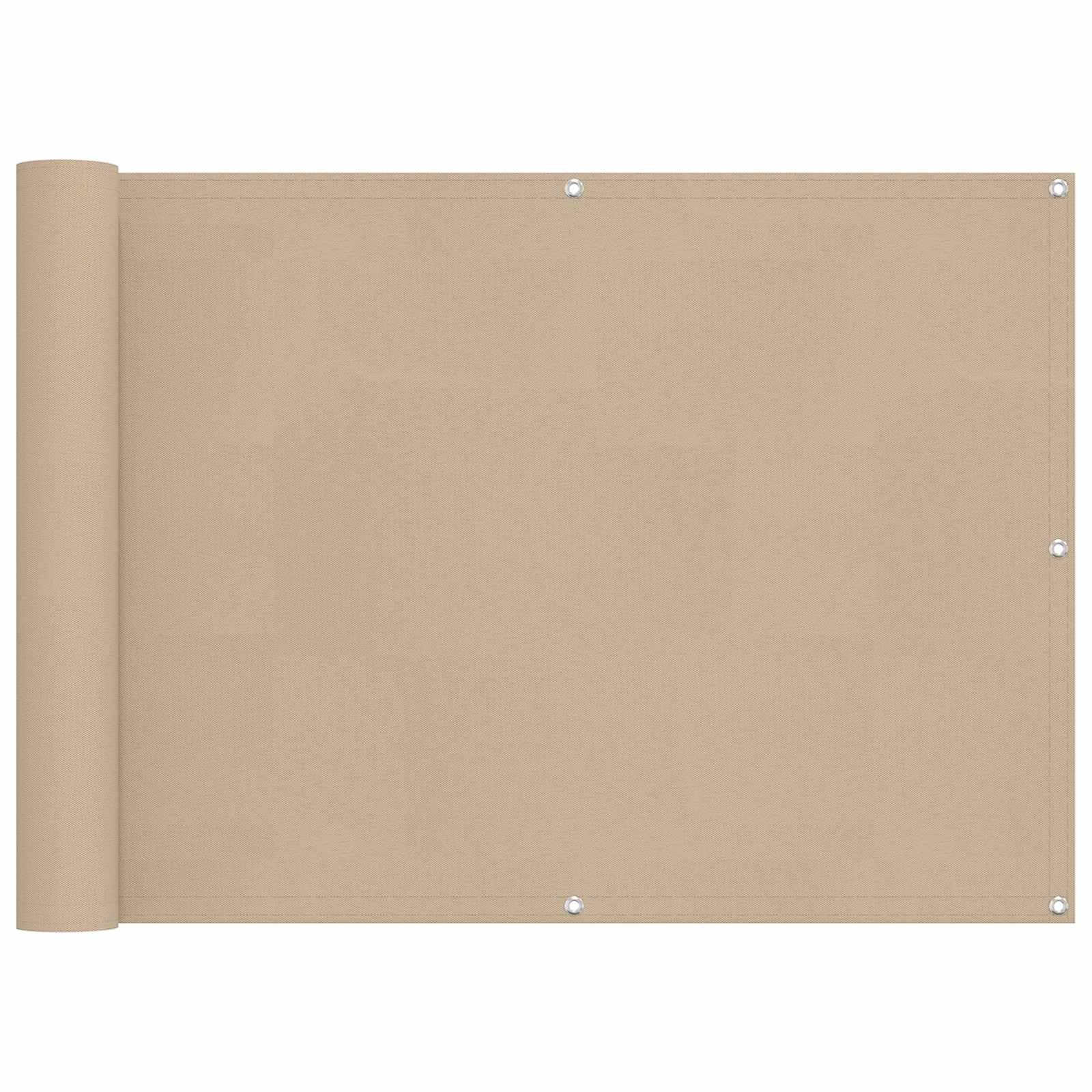 Schermo da balcone Beige 75 x 200 cm Oxford alu rivestito in PU