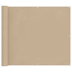 Schermo da balcone Beige 100 x 400 cm Tessuto Oxford