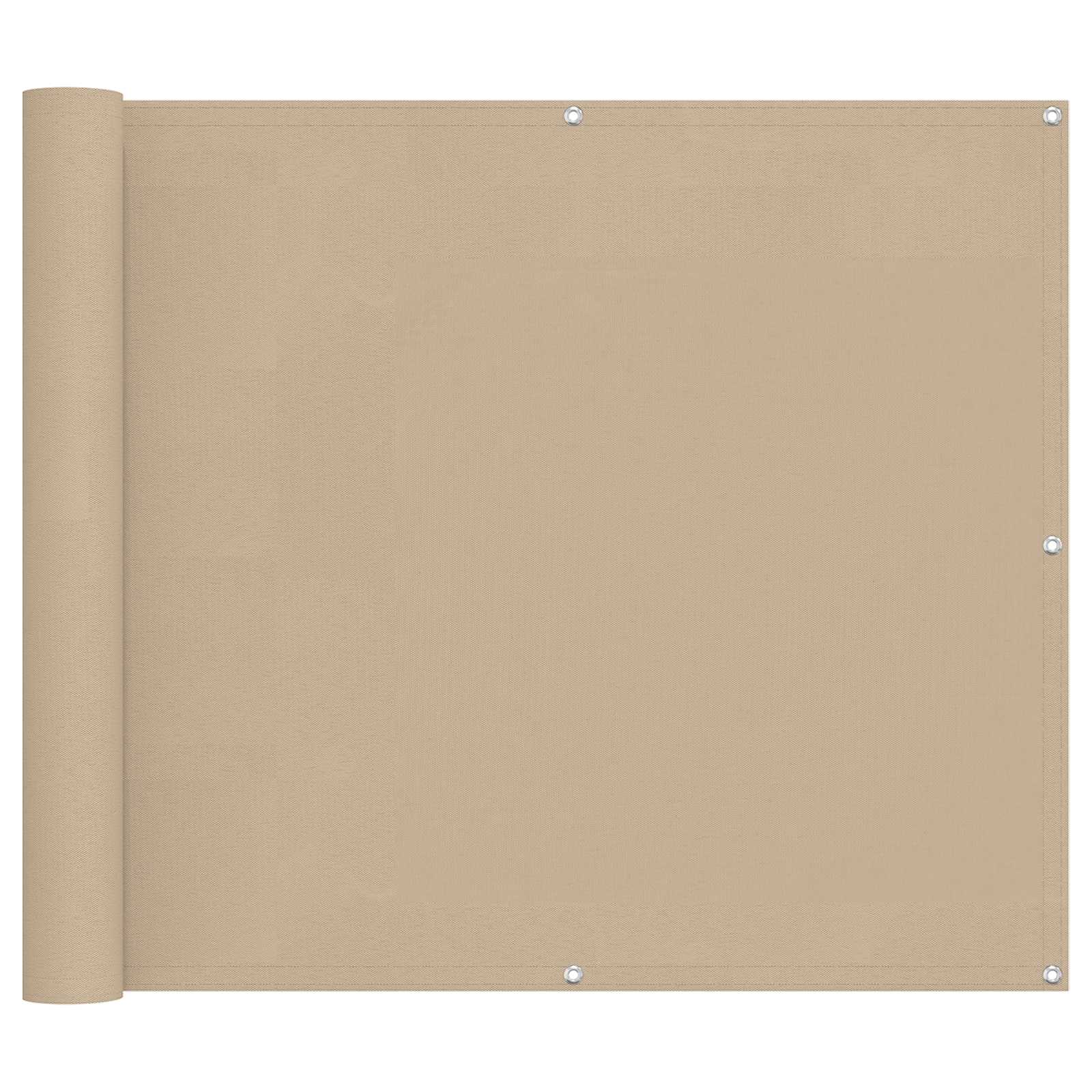 Schermo da balcone Beige 100 x 500 cm Tessuto Oxford