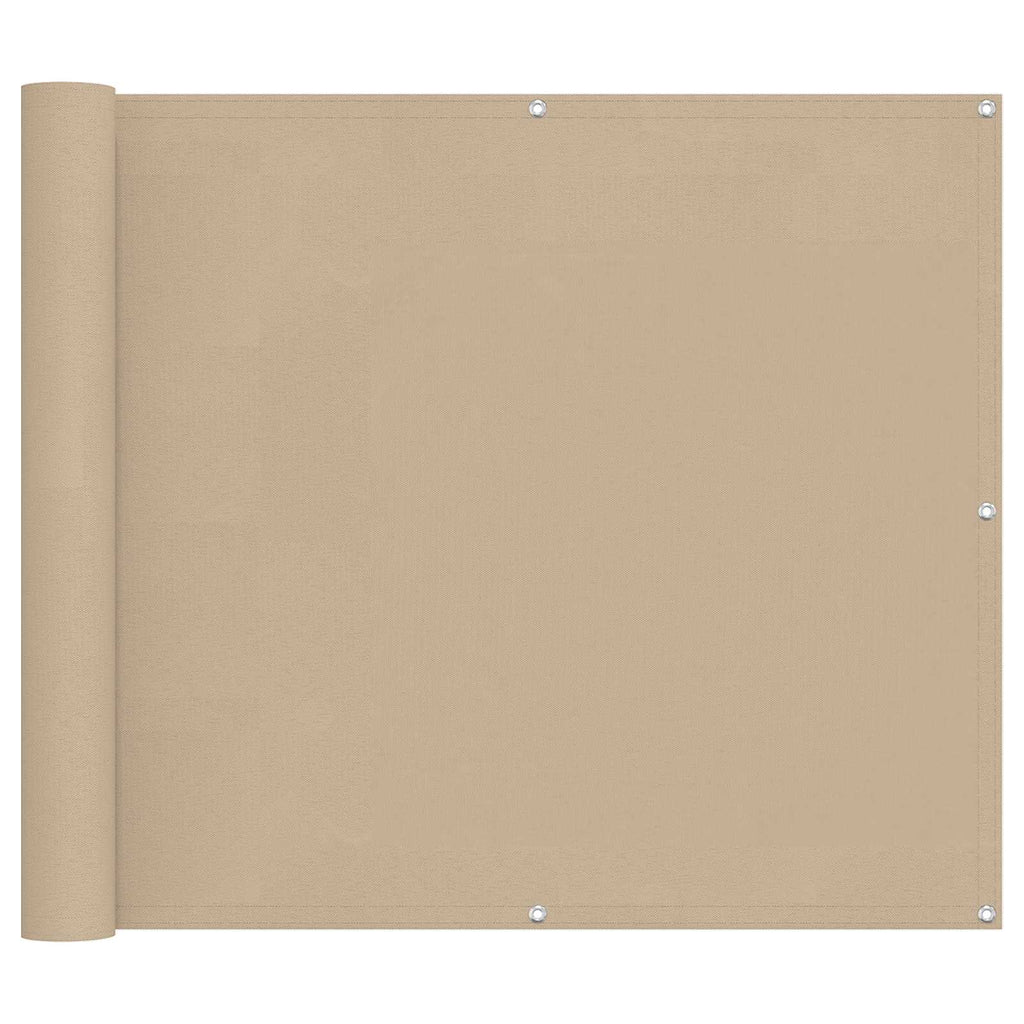 Schermo da balcone Beige 100 x 600 cm Tessuto Oxford