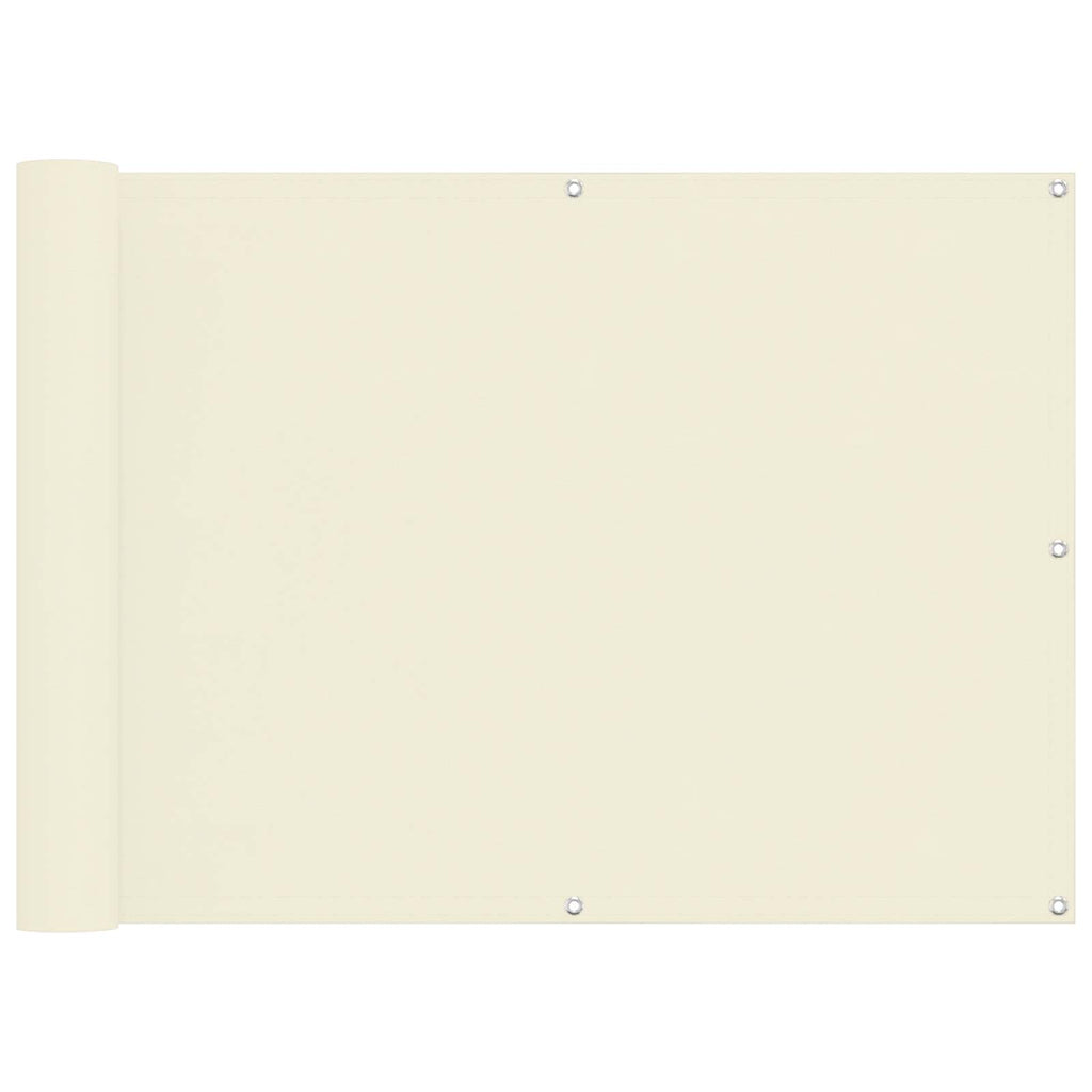 Schermo da balcone Crema 75 x 200 cm Tessuto Oxford