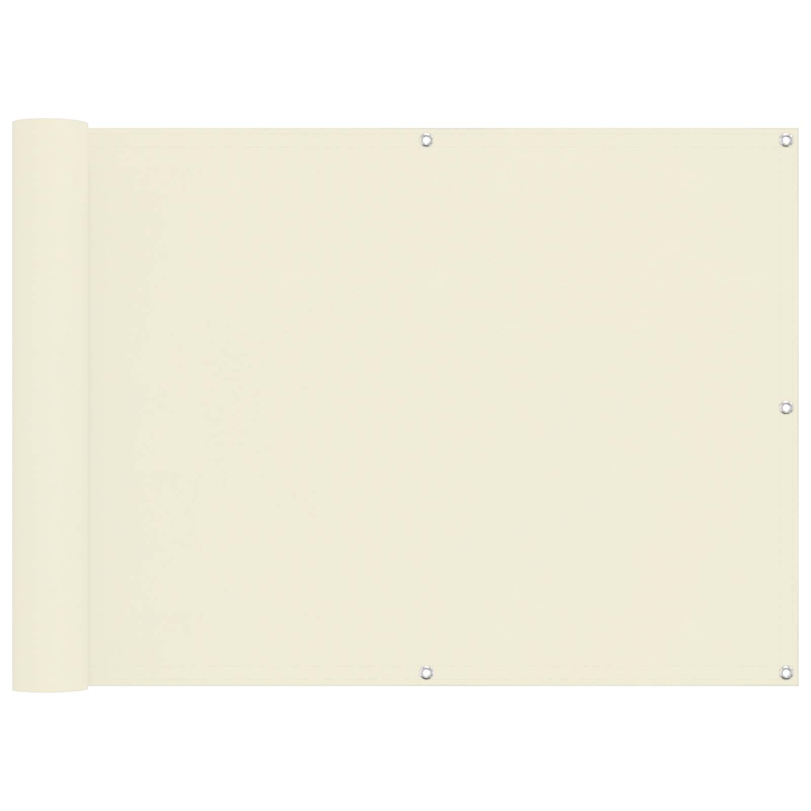 Schermo da balcone Crema 75 x 200 cm Tessuto Oxford