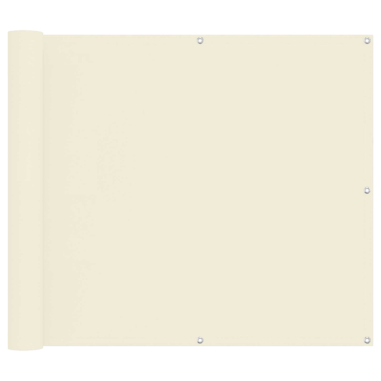 Schermo da balcone Crema 100 x 500 cm Tessuto Oxford