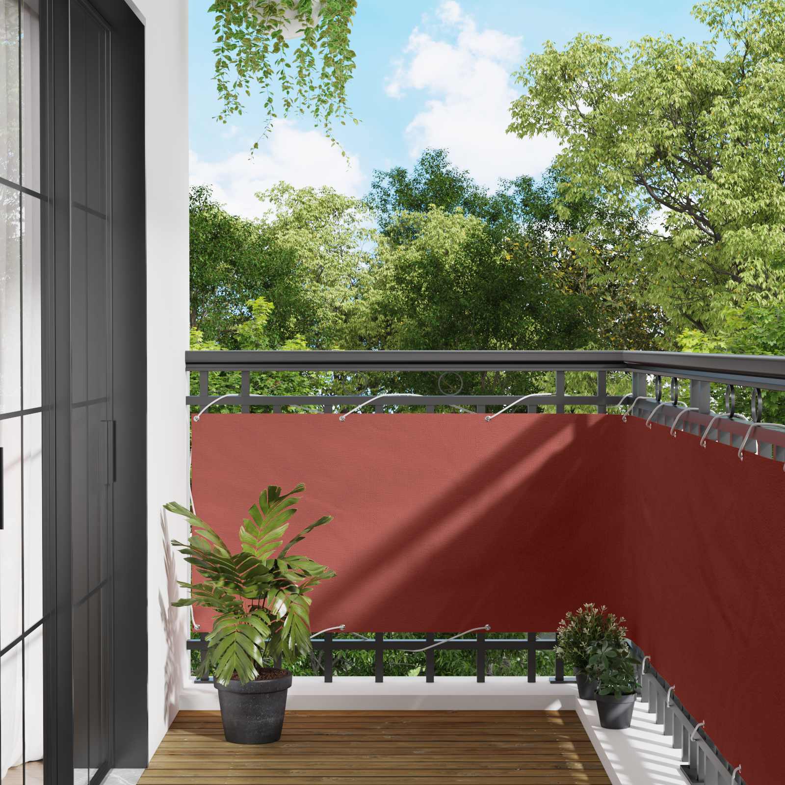 Schermo da balcone Terracotta 75 x 200 cm