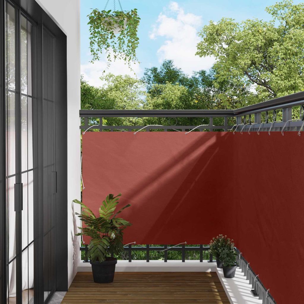 Schermo da balcone Terracotta 110 x 1000 cm Tessuto Oxford