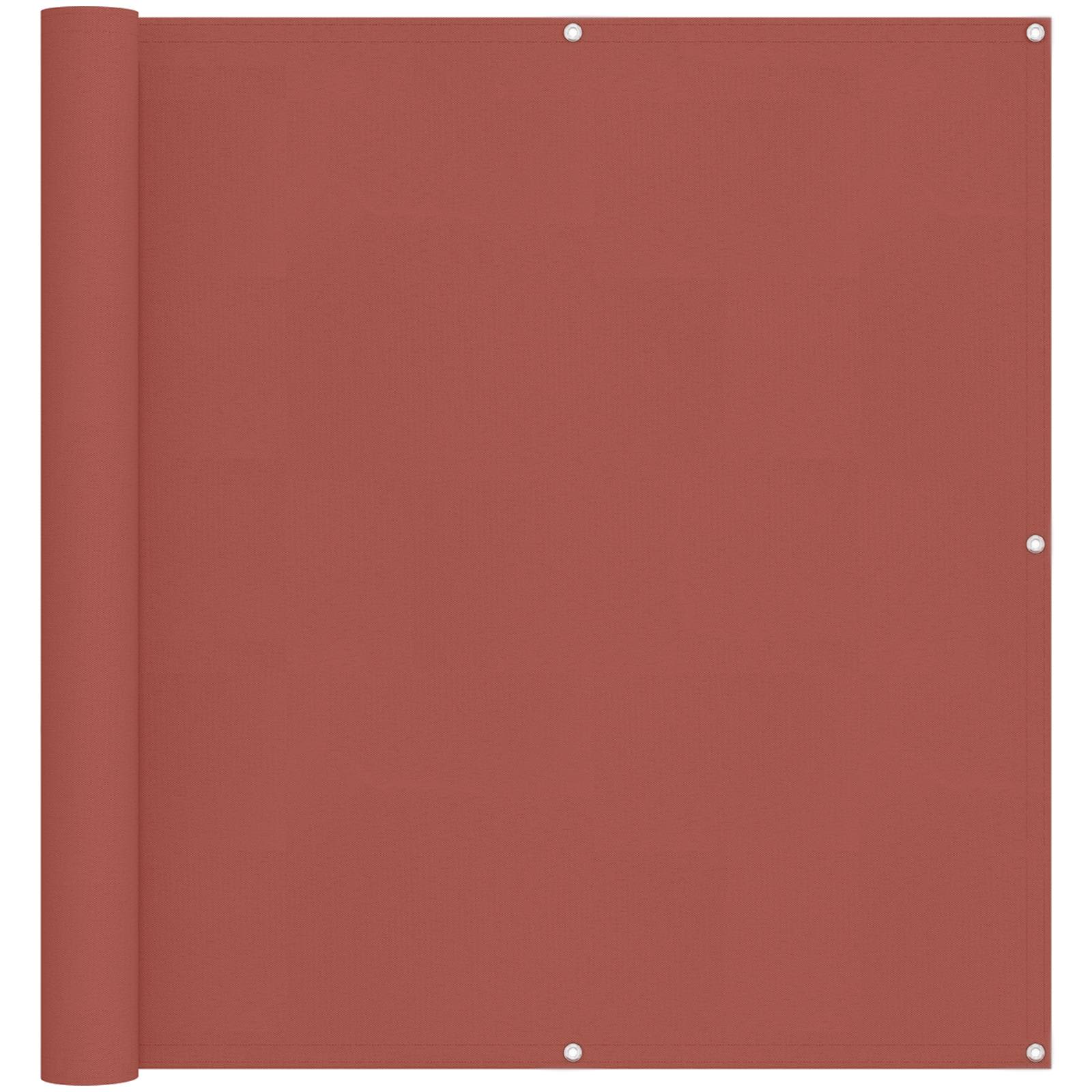 Schermo da balcone Terracotta 110 x 1000 cm Tessuto Oxford