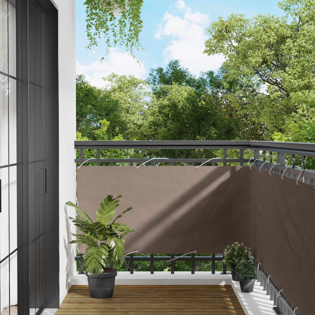 Schermo da balcone 75 x 200 cm Oxford alu rivestito in PU