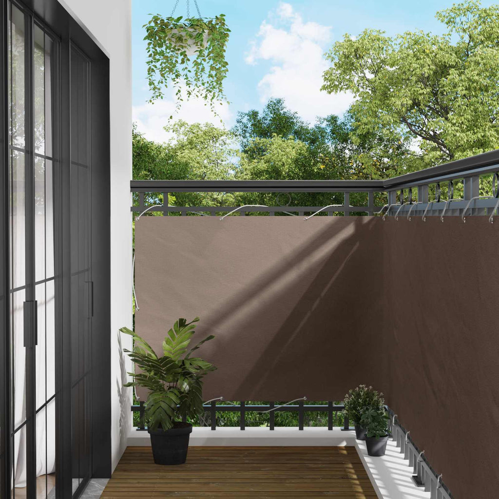 Schermo da balcone 120 x 200 cm Oxford alu rivestito in PU