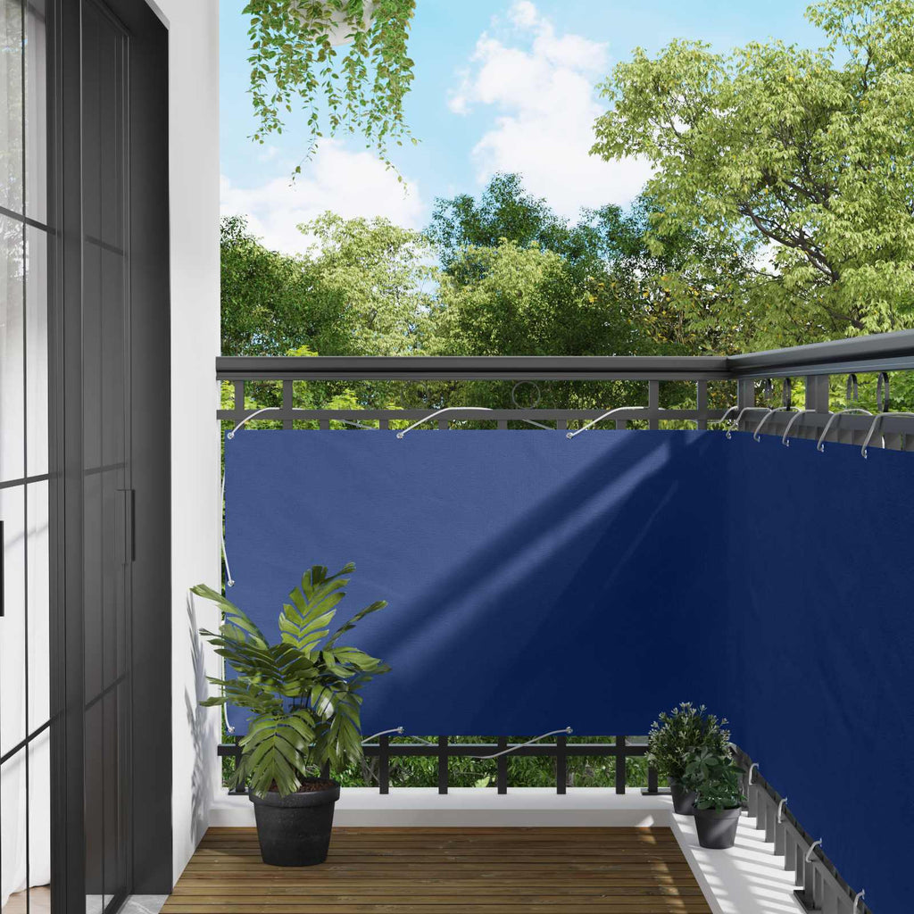 Schermo da balcone Blu 100 x 1000 cm Tessuto Oxford