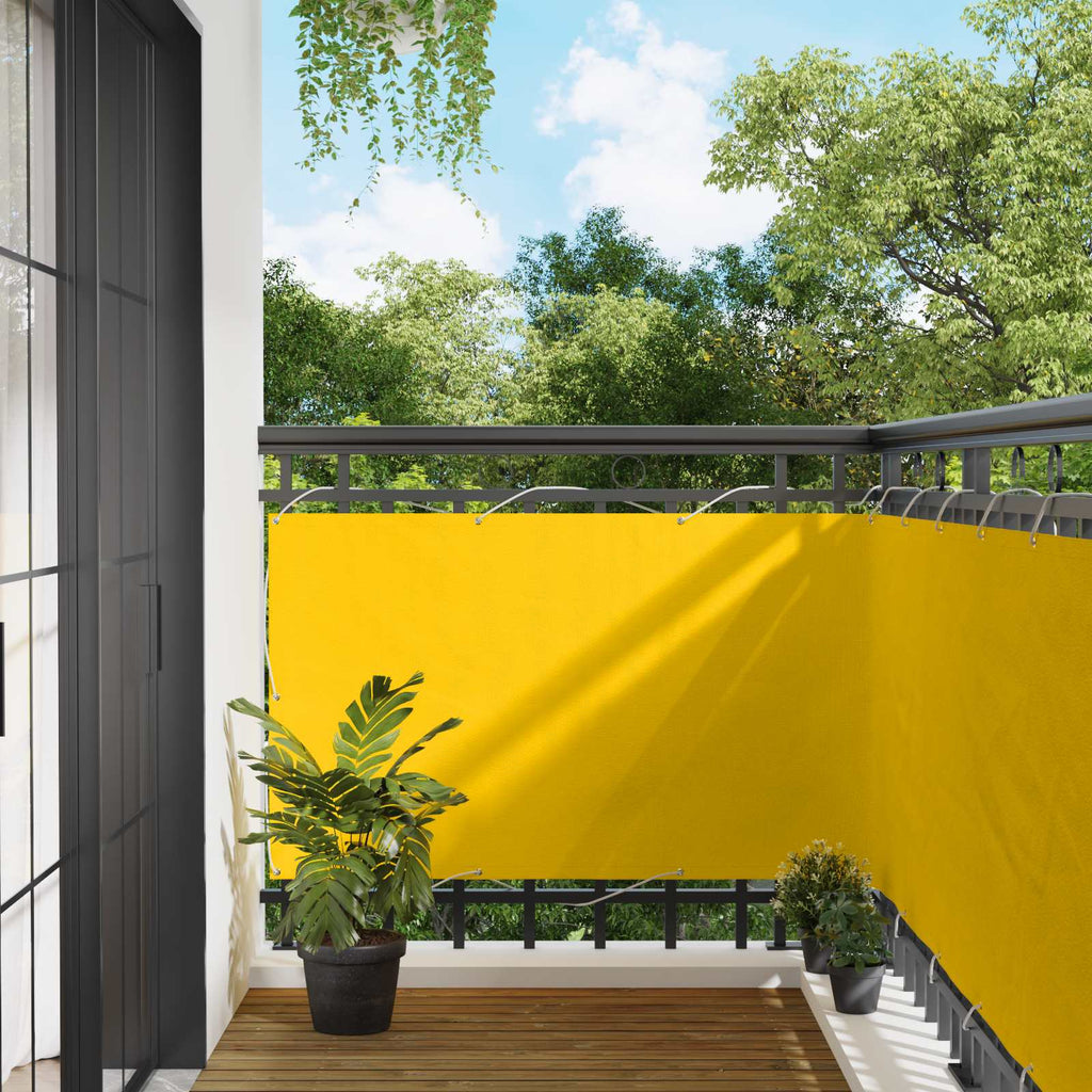 Schermo da balcone Giallo 100 x 1000 cm Tessuto Oxford