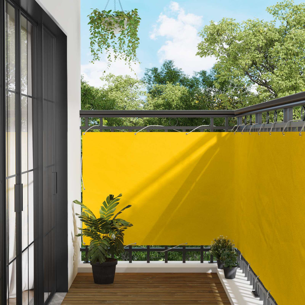 Schermo da balcone Giallo 110 x 1000 cm Tessuto Oxford