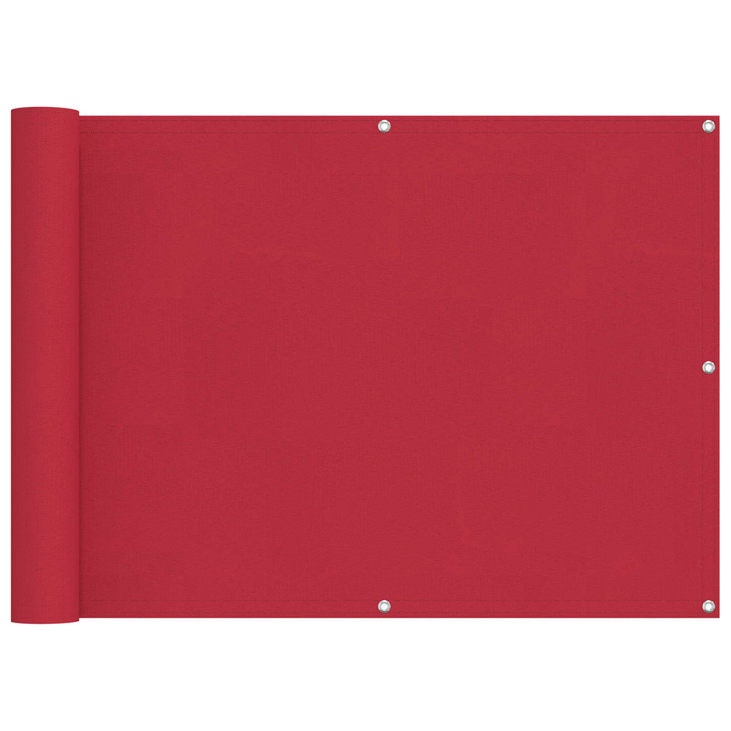 Schermo da balcone Rosso 75 x 200 cm Oxford alu rivestito in PU