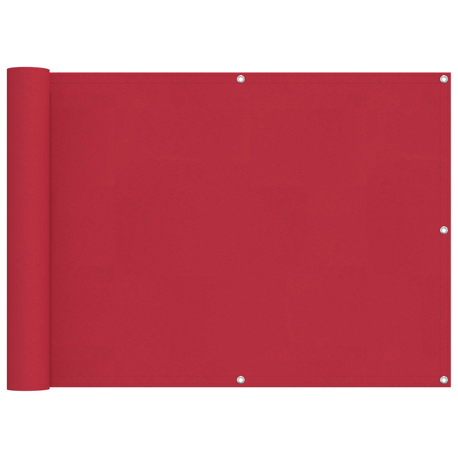Schermo da balcone Rosso 75 x 200 cm Oxford alu rivestito in PU