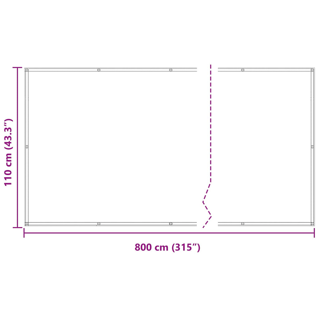 Schermo da balcone Rosso 110 x 800 cm Tessuto Oxford