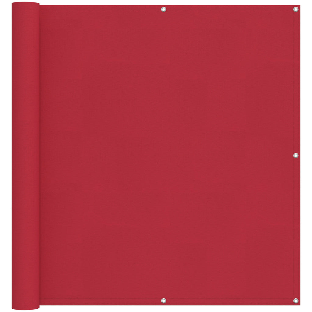 Schermo da balcone Rosso 110 x 1000 cm Tessuto Oxford