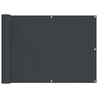 Schermo da balcone Nero 75 x 200 cm Oxford alu rivestito in PU