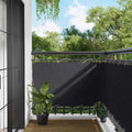 Schermo da balcone Nero 100 x 300 cm Tessuto Oxford