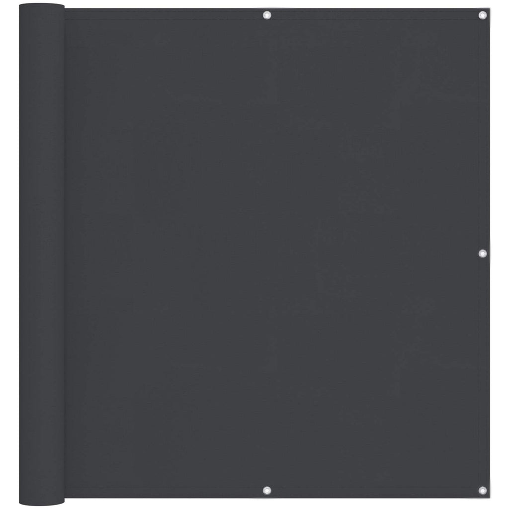 Schermo da balcone Nero 110 x 600 cm Tessuto Oxford