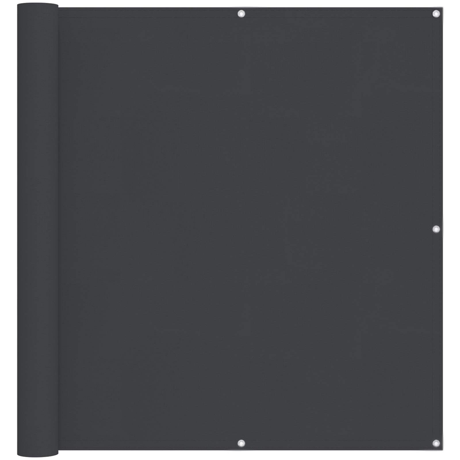 Schermo da balcone Nero 110 x 600 cm Tessuto Oxford