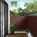 Schermo da balcone Marrone 110 x 500 cm Tessuto Oxford